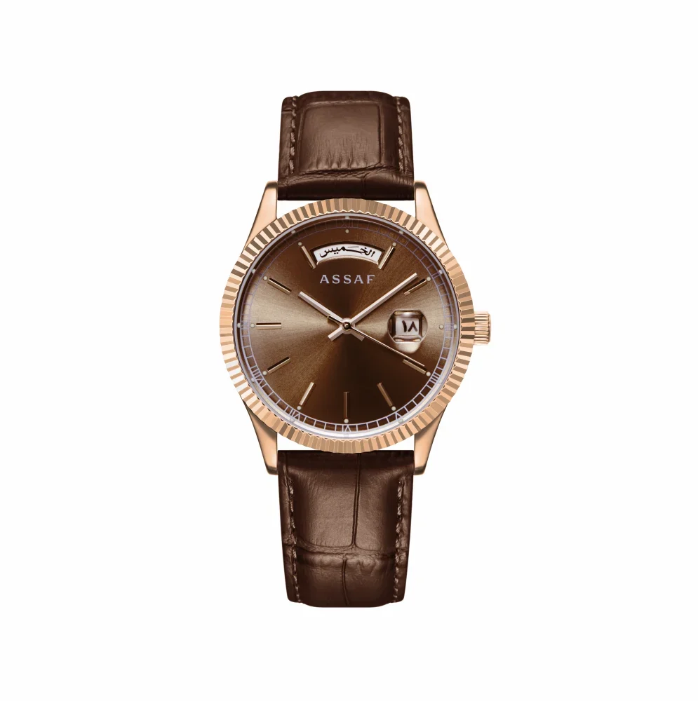 Haroon Brown leather watch